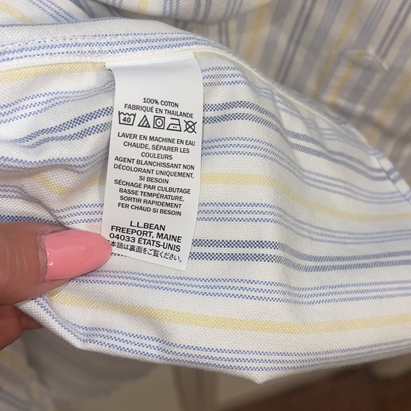 L. L. BEAN Men traditional fit Shirt button sleeve - Picture 5 of 5